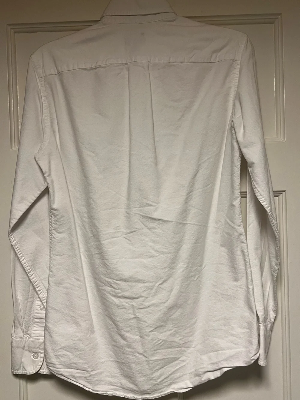 J. Crew White Button-Down Oxford Shirt men’s x-small (fits boys large-xlarge)